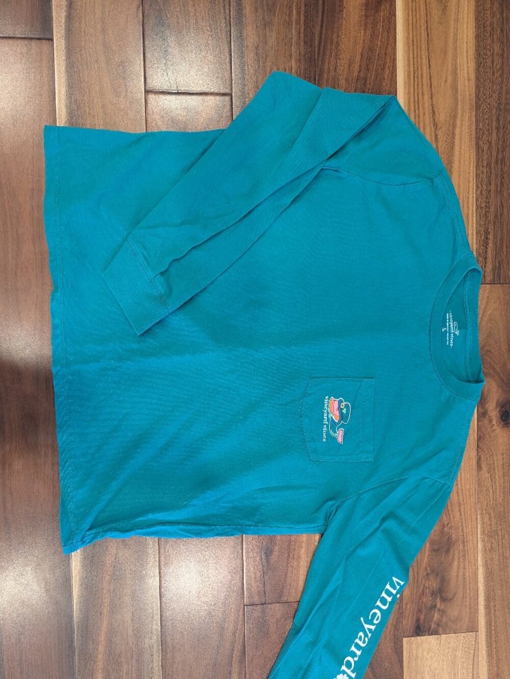Boys Vineyard Vines St Paddy's Day Whale Long Sleeve T-Shirt - Size L